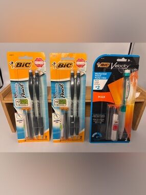 BIC Velocity/Atlantis Black Mechanical Pencil Value Pack-0.7mm/0.9mm, Black~Read